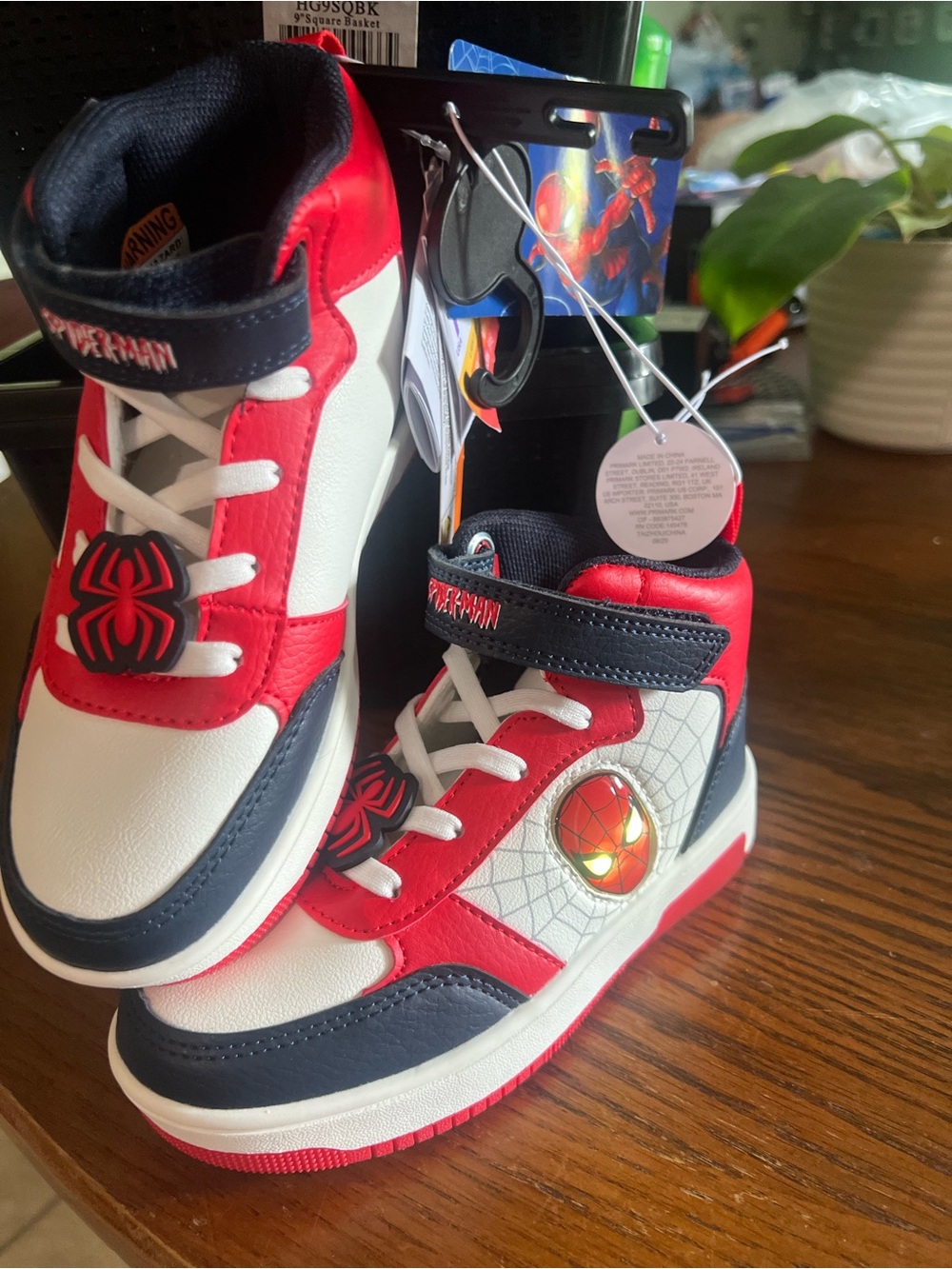 Marvel Kids' Spider-Man Red White Blue High-Top Sneakers
